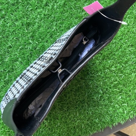 Kate Spade Crossbody Tweed Fabric Blue Multi - Picture 5 of 16